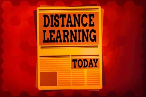 Text sign showing Distance Learning. Conceptual photo educational lectures Stock Illustration