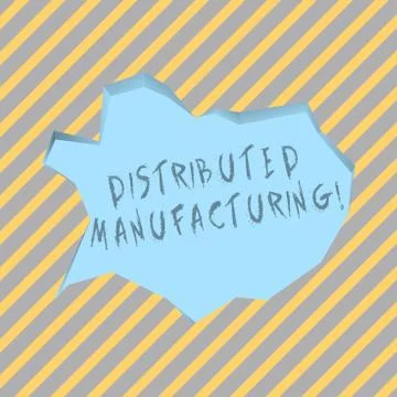 Text sign showing Distributed Manufacturing. Conceptual photo practiced by en Stock Illustration