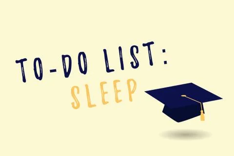 Text sign showing To Do List Sleep. Conceptual photo Things to be done Priority 库存插图
