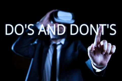 Text sign showing Do s is And Don t notsTechnologically complication of making a Stock Photos