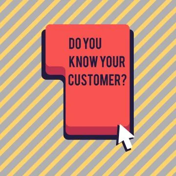 Text sign showing Do You Know Your Customer Question. Conceptual photo service Illustrazione stock