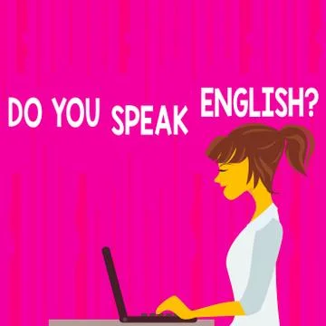 Text sign showing Do You Speak English Question. Conceptual photo to know 스톡 일러스트