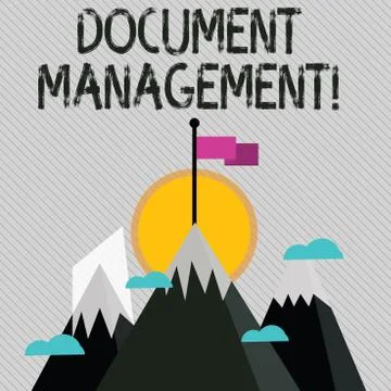 Text sign showing Document Management. Conceptual photo Computerized Stock Illustration