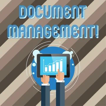 Text sign showing Document Management. Conceptual photo Computerized Stock Illustration
