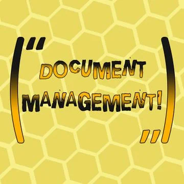 Text sign showing Document Management. Conceptual photo Computerized Stock Illustration