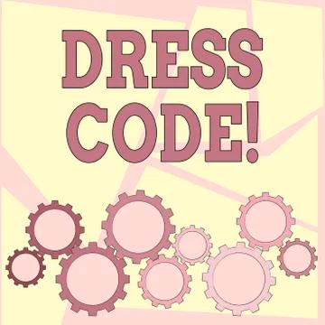 Text sign showing Dress Code. Conceptual photo Rules of what you can wear and Stock Illustration