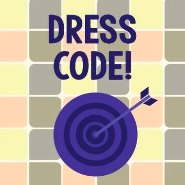 Text sign showing Dress Code. Conceptual photo Rules of what you can wear and Stock Illustration