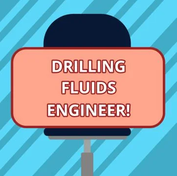 Text sign showing Drilling Fluids Engineer. Conceptual photo A demonstrating in 스톡 일러스트