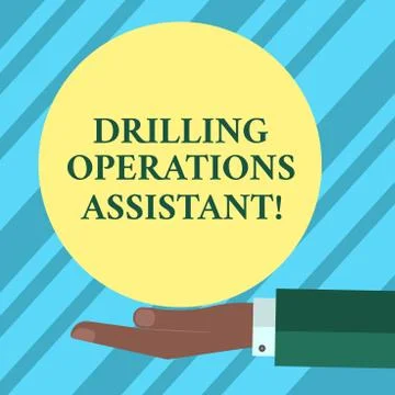Text sign showing Drilling Operations Assistant. Conceptual photo supervises the 스톡 일러스트