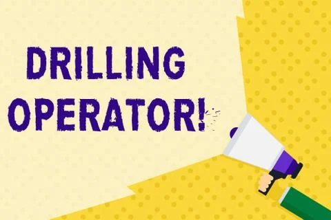 Text sign showing Drilling Operator. Conceptual photo someone that do the Illustrazione stock