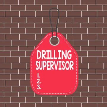 Text sign showing Drilling Supervisor. Conceptual photo in charge of commercial Illustrazione stock