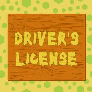 Text sign showing Driver S License. Conceptual photo a document permitting a Stock Illustration