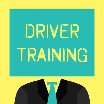 Text sign showing Driver Training. Conceptual photo prepares a new driver to Stock Illustration