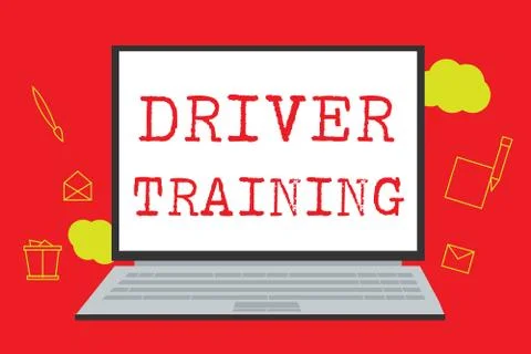 Text sign showing Driver Training. Conceptual photo prepares a new driver to Stock Illustration