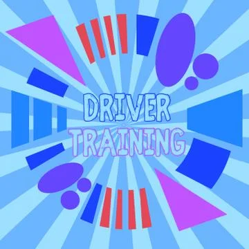 Text sign showing Driver Training. Conceptual photo course of study that teaches イラスト素材