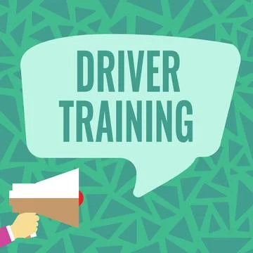 Text sign showing Driver Training. Internet Concept prepares a new driver to Stock Illustration