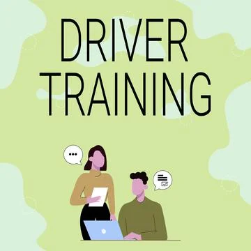 Text sign showing Driver Training. Word Written on prepares a new driver to Stock Illustration