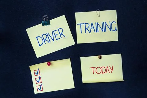Text sign showing Driver Training. Business overview prepares a new driver to Stock Photos