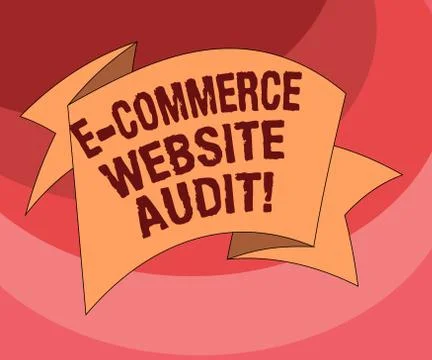 Text sign showing E Commerce Website Audit. Conceptual photo evaluating the Stock Illustration