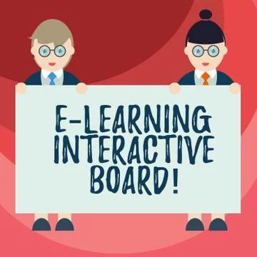 Text sign showing E Learning Interactive Board. Conceptual photo integrated set Stockillustratie