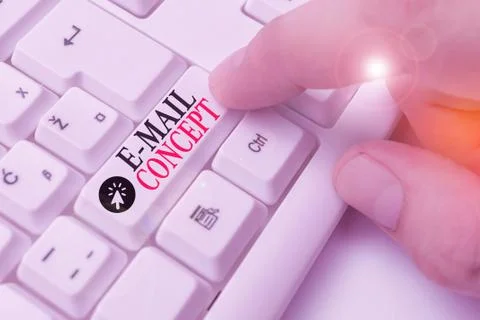 Text sign showing E Mail Concept. Conceptual photo sequence of marketing efforts Stock Photos