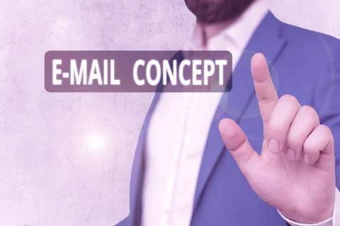 Text sign showing E Mail Concept. Conceptual photo sequence of marketing efforts Stock Photos