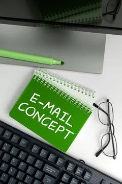 Text sign showing E Mail Concept, Word for sequence of marketing efforts to r Stock Photos