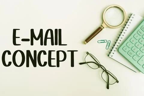 Text sign showing E Mail Concept. Business overview sequence of marketing Stock Photos
