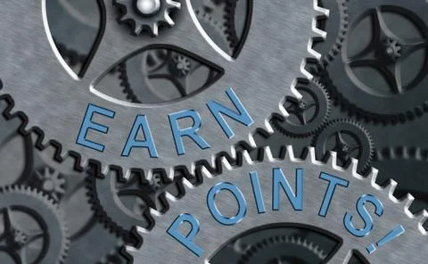 Text sign showing Earn Points. Conceptual photo collecting scores in order Stock Illustration