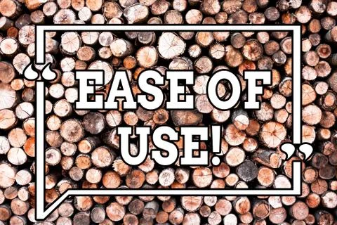 Text sign showing Ease Of Use. Conceptual photo User friendly easy to operate Stock Photos