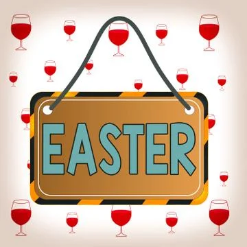 Text sign showing Easter. Conceptual photo the most important and oldest Illustrazione stock