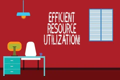 Text sign showing Efficient Resource Utilization. Conceptual photo Maximizing Stockillustratie