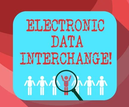 Text sign showing Electronic Data Interchange. Conceptual photo Transfer of data 스톡 일러스트