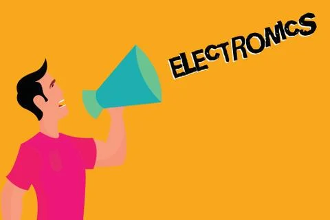 Text sign showing Electronics. Conceptual photo Circuits or devices using イラスト素材