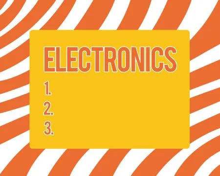 Text sign showing Electronics. Conceptual photo Circuits or devices using イラスト素材
