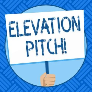 Text sign showing Elevator Pitch. Conceptual photo short description of product イラスト素材