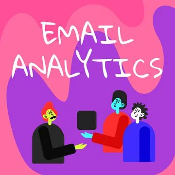 Text sign showing Email Analytics. Business concept way to break down open rate Stock Illustration