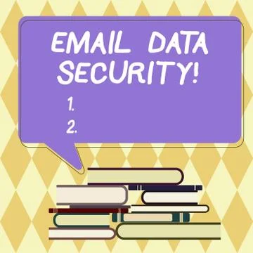 Text sign showing Email Data Security. Conceptual photo collective measures used Stockillustratie