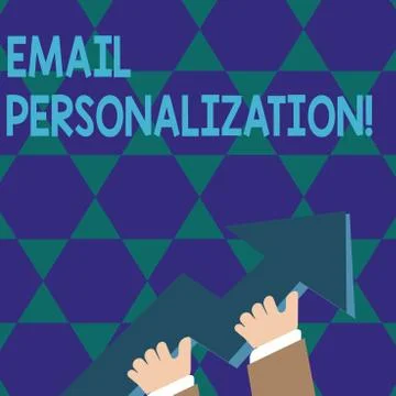 Text sign showing Email Personalization. Conceptual photo allows to insert Stock Illustration