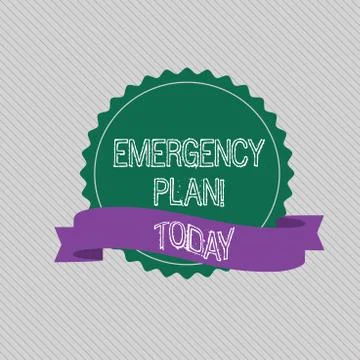 Text sign showing Emergency Plan. Conceptual photo course of action developed to Stock Illustration