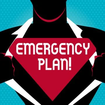 Text sign showing Emergency Plan. Conceptual photo actions developed to mitigate Stock Illustration