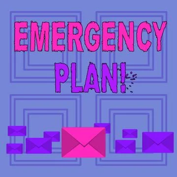 Text sign showing Emergency Plan. Conceptual photo course of action developed to Stock Illustration