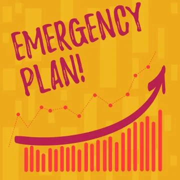 Text sign showing Emergency Plan. Conceptual photo course of action developed to Stock Illustration