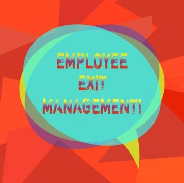 Text sign showing Employee Exit Management. Conceptual photo Separation process 스톡 일러스트