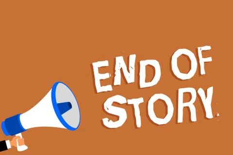 Text sign showing End Of Story. Conceptual photo Emphasize that nothing to add Stock Illustration