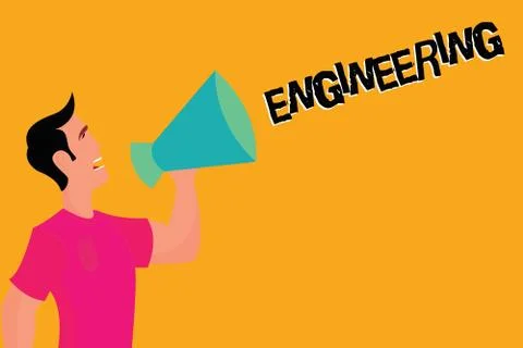 Text sign showing Engineering. Conceptual photo Science concerned with design イラスト素材