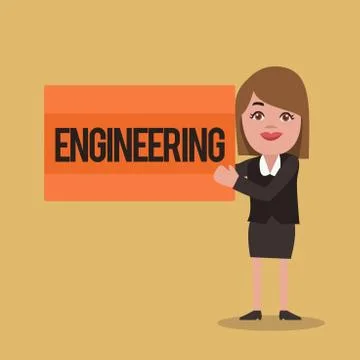 Text sign showing Engineering. Conceptual photo Science concerned with design Stock Illustration