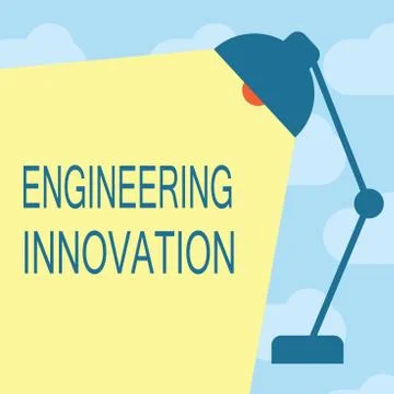 Text sign showing Engineering Innovation. Conceptual photo Process expressed  Illustrazione stock