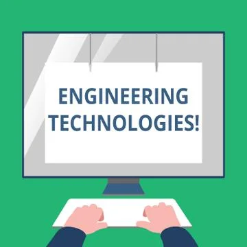 Text sign showing Engineering Technologies. Conceptual photo application of s Stock Illustration