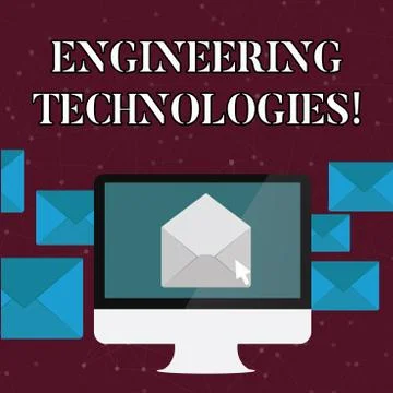 Text sign showing Engineering Technologies. Conceptual photo application of s Stock Illustration